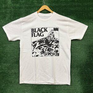 Black Flag Six Pack Punk Rock Band T-Shirt Size Large